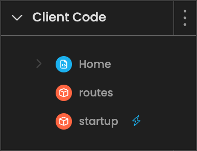 The app&rsquo;s hierarchy at this stage.