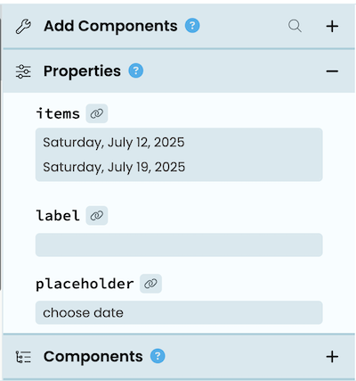 Add date options to the DropDown menu
